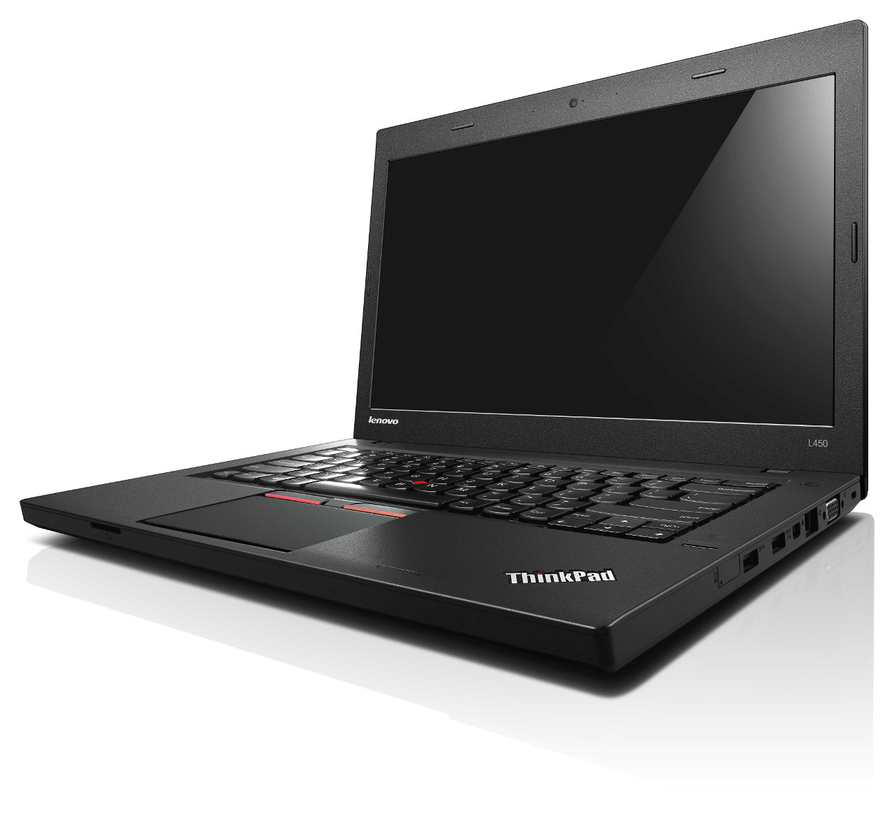Lenovo ThinkPad L450 to komputer wyposażony w matrycę o przekątnej 14 cali i specjalistycznie zaprojektowaną, wzmocnioną konstrukcję